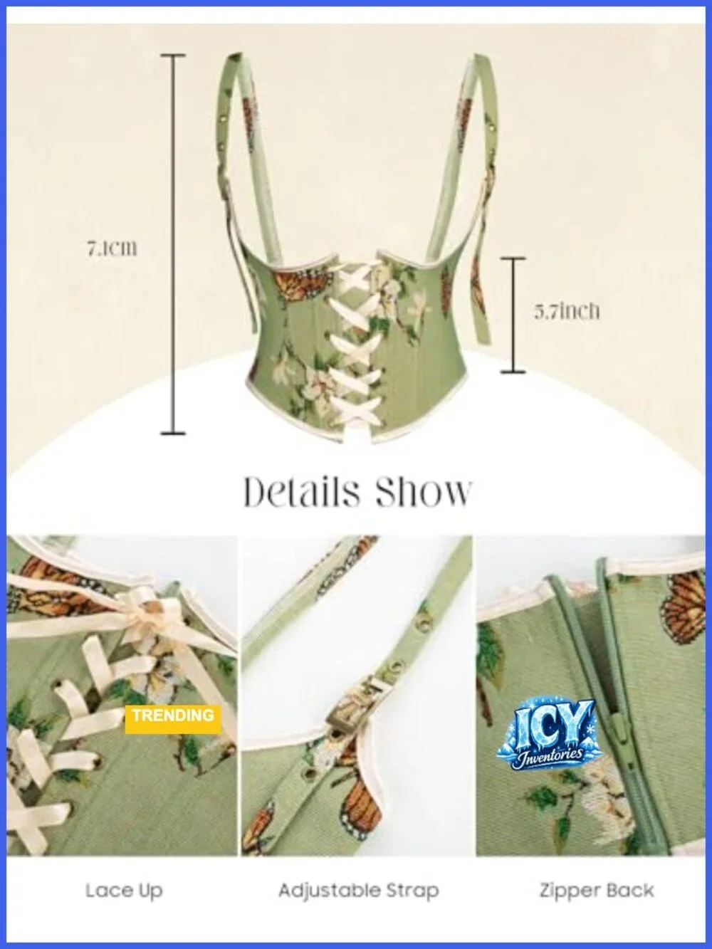 Women's Underbust Corset Floral Renaissance Waist Cincher
